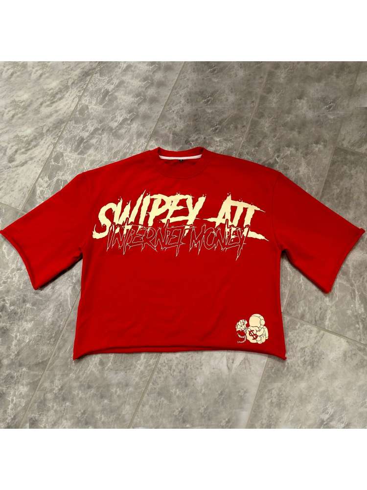 Skull Dollar Letter Printed Loose Tee – Men's Streetwear