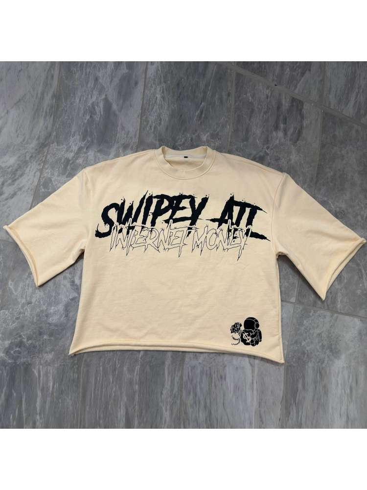 Skull Dollar Letter Printed Loose Tee – Men's Streetwear